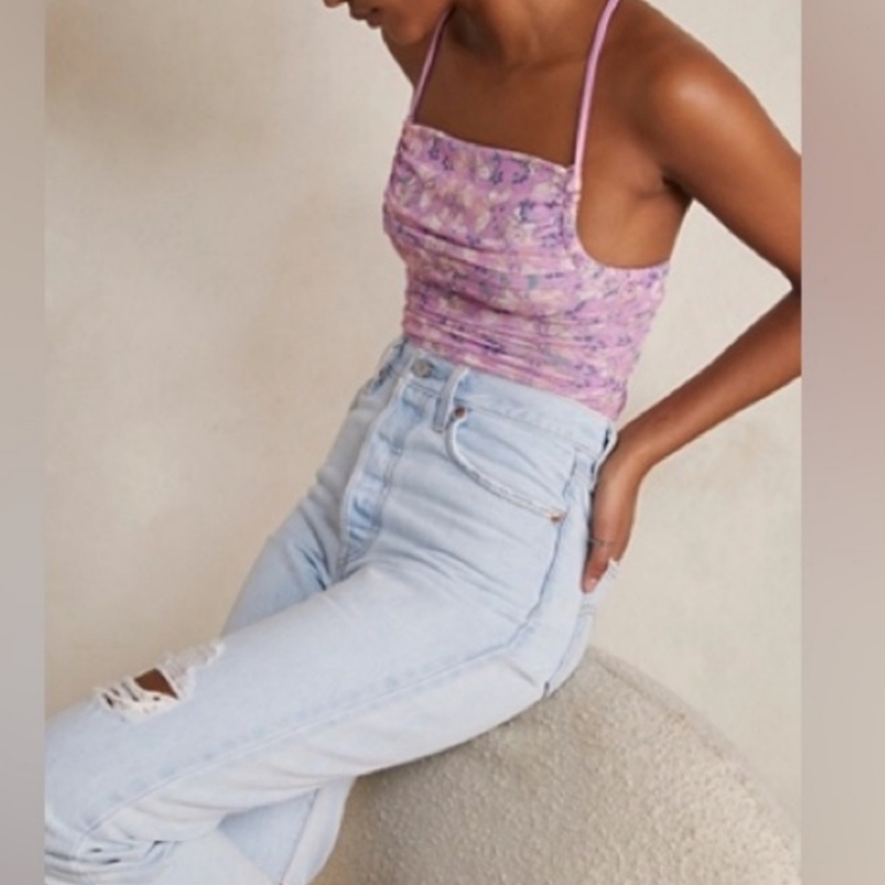 FREE PEOPLE MILKSHAKE MESH BODYSUIT SIZE SMALL NWOT - Picture 3 of 7